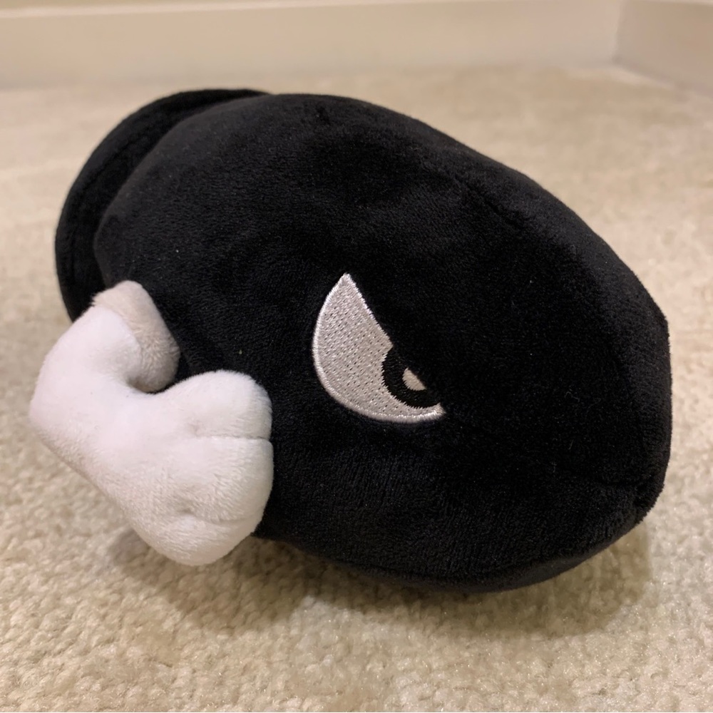 Nintendo Super Mario Bros Black Bullet Bill 6" Plush Stuffed Toy Figure 2017
